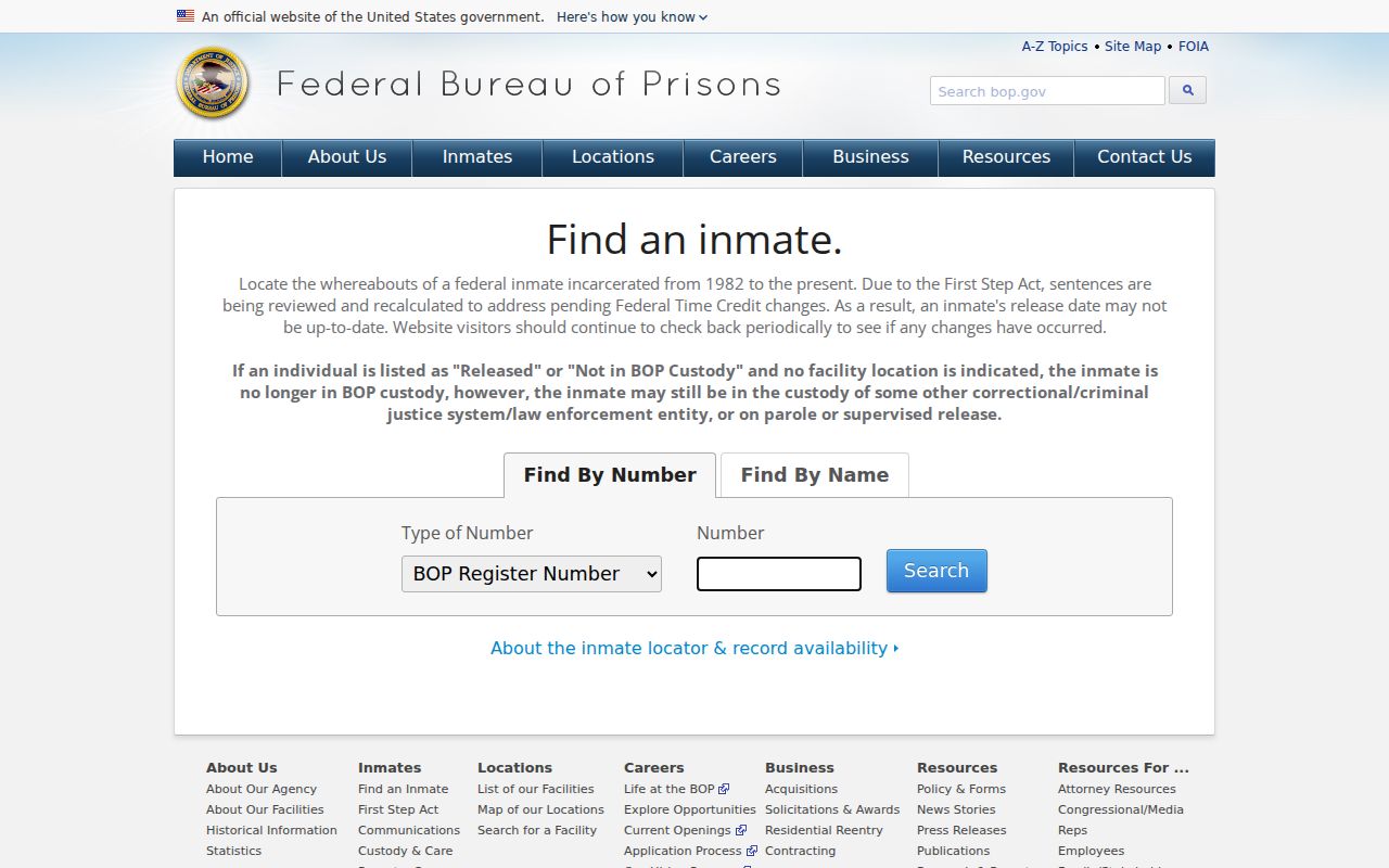 Nacogdoches County arrest search follow-up through the federal inmate locator