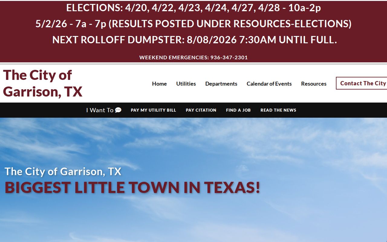 Garrison criminal records official city website